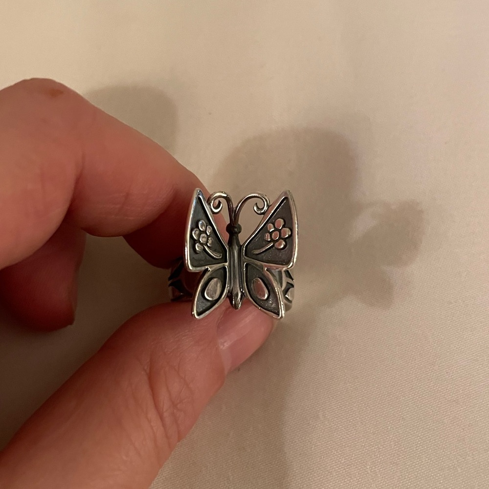 James Avery Sterling Silver Mariposa Ring size 6.5